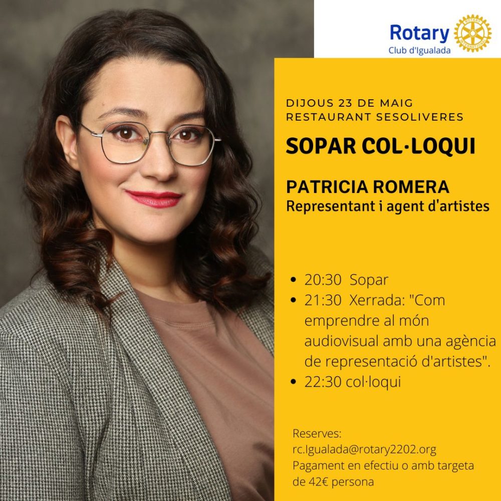 Sopar col·loqui amb Patrícia Romera